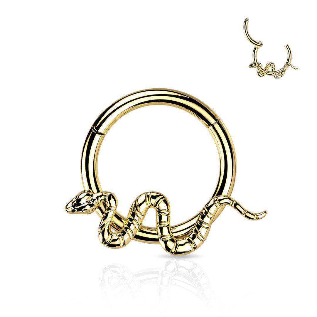 Titanium Snake Earrings Hinged Segment - Image 4