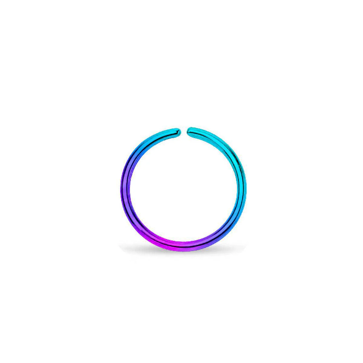 Titanium Anodized over Steel Bendable Hoop Ring - Image 4