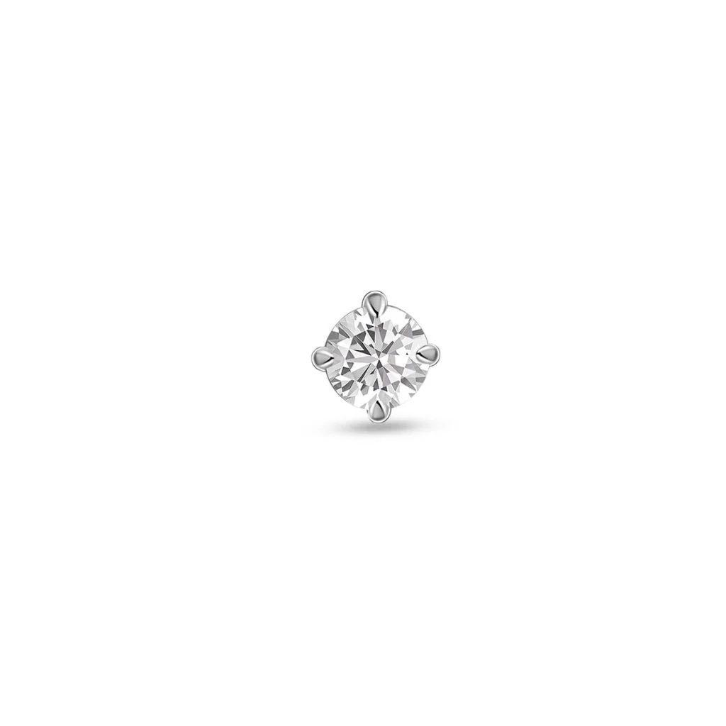 Titanium Labret Stud Internally Threaded with Gem - Image 8